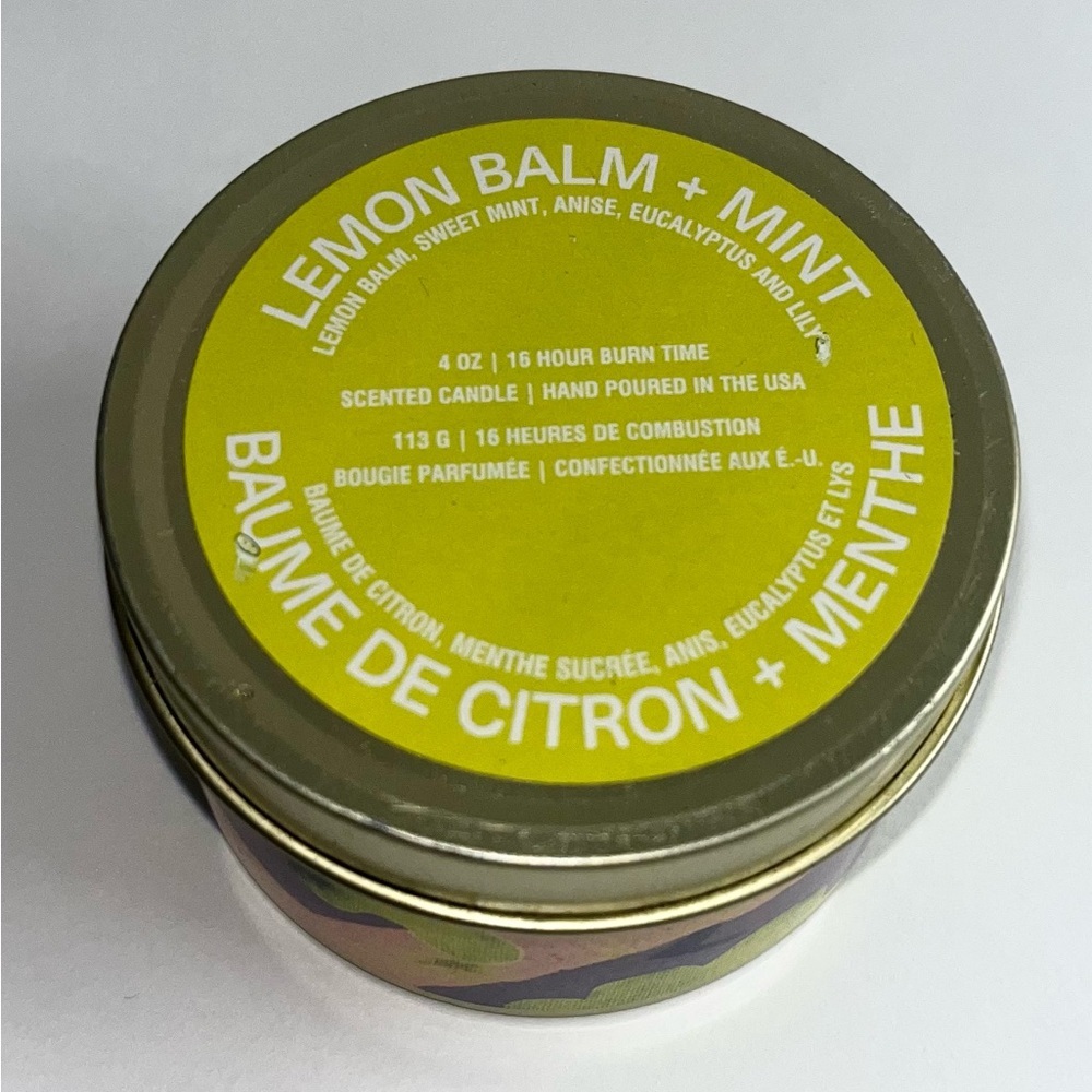 NEW Urban Outfitters, Lemon Balm + Mint, 4 Oz Candle, 16 Hour Burn Time